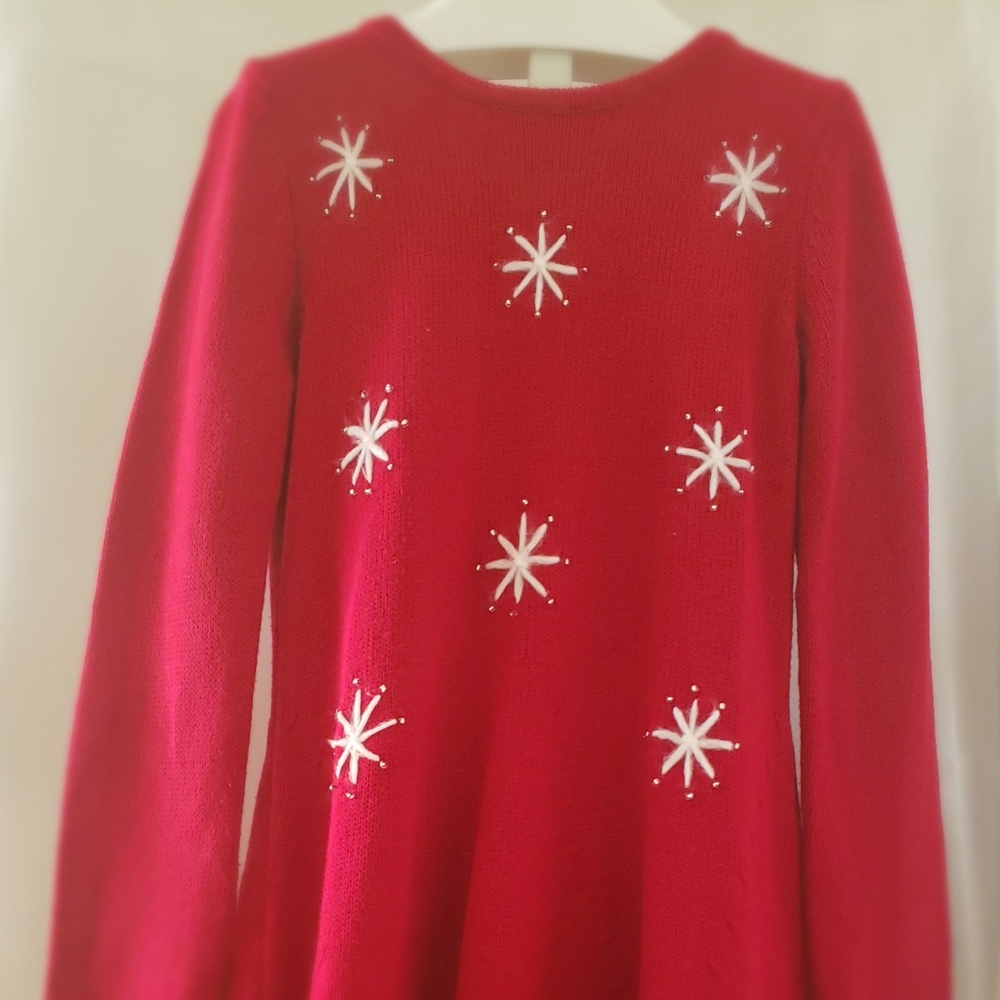 Tahari Red Sweater Dress & Leggins